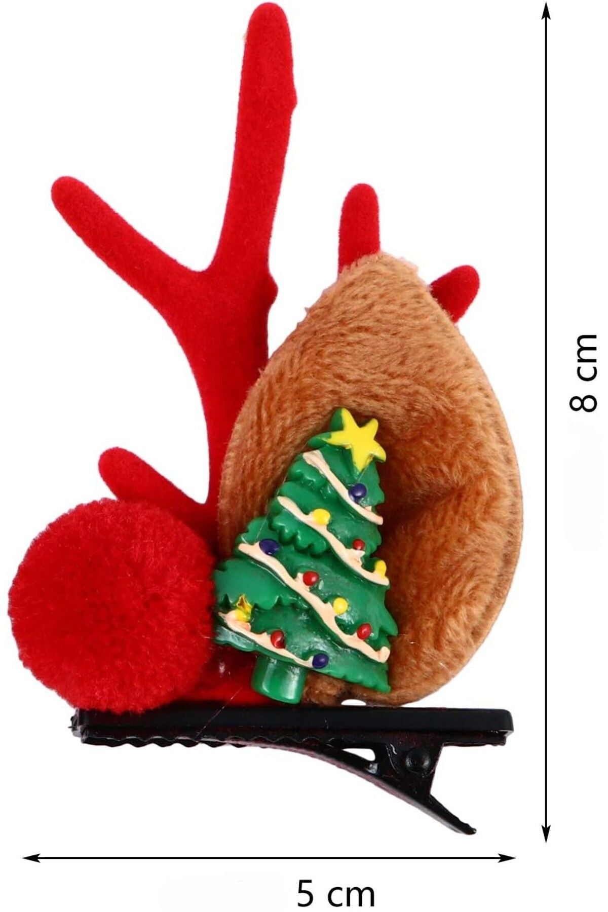 Yılbaşı Noel 1 Çift Klipsli Saç Tokası