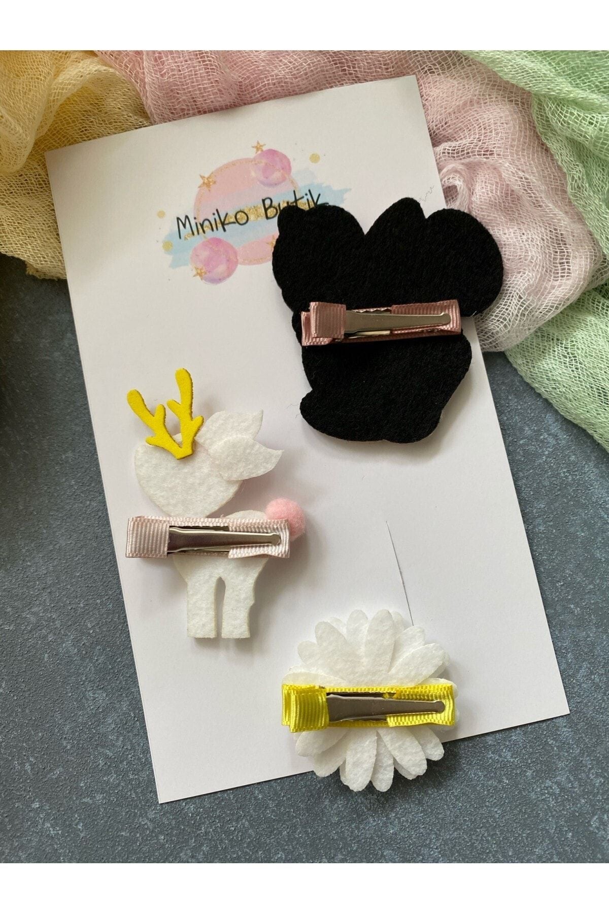 Minnie Mouse Geyik Papatya Toka 3 Lü